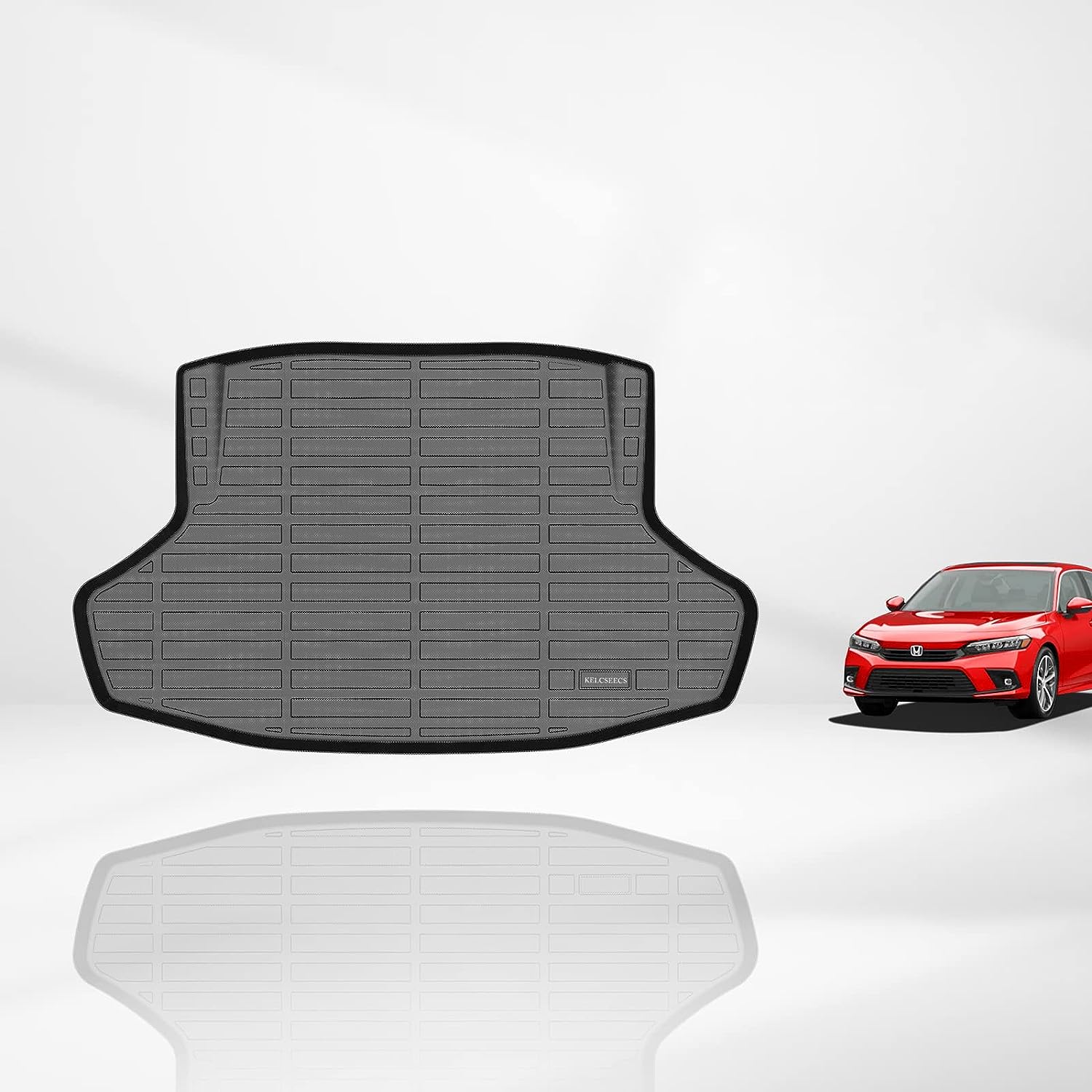 Kelcseecs All Weather 3D Tech Design TPE Car Trunk Mat Cargo Liner For Honda Civic 2022-2023