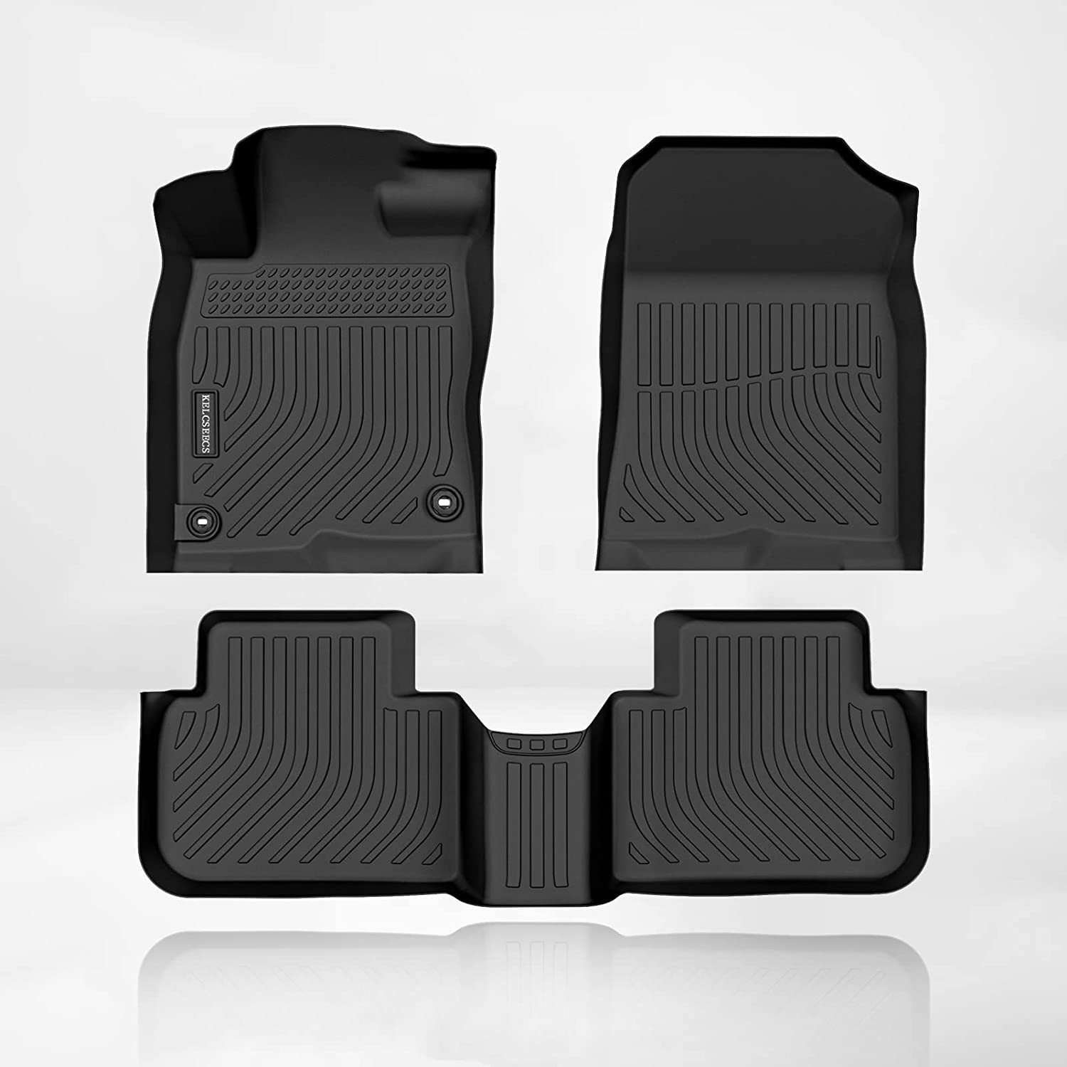 Kelcseecs All Weather 3D Tech Design TPE Car Floor Mats Floor Liners For Honda Civic 2022-2023