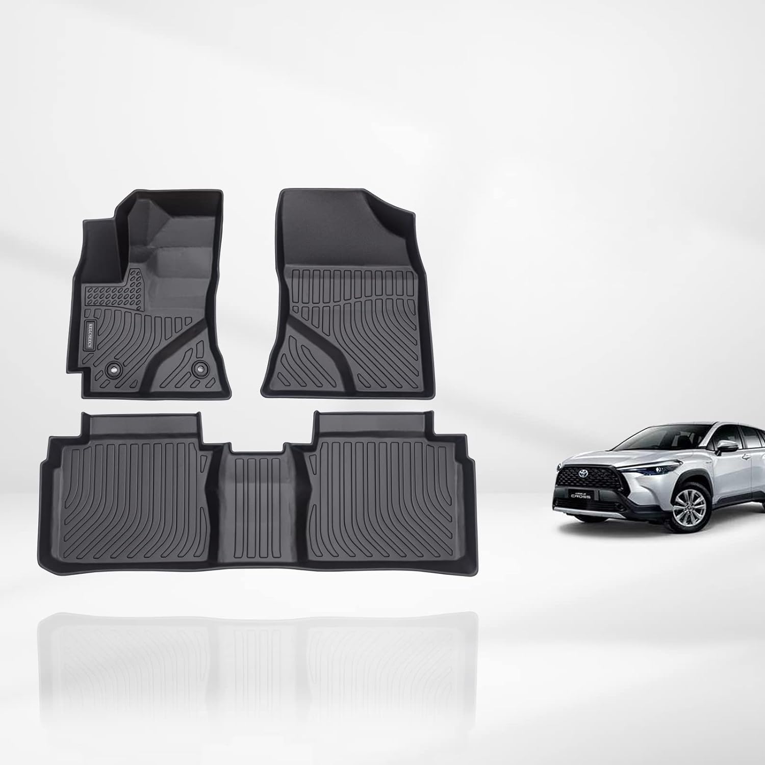 Kelcseecs All Weather 3D Tech Design TPE Car Floor Mats Floor Liners For Toyota Corolla 2014-2019